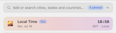 Searchable Time Zones